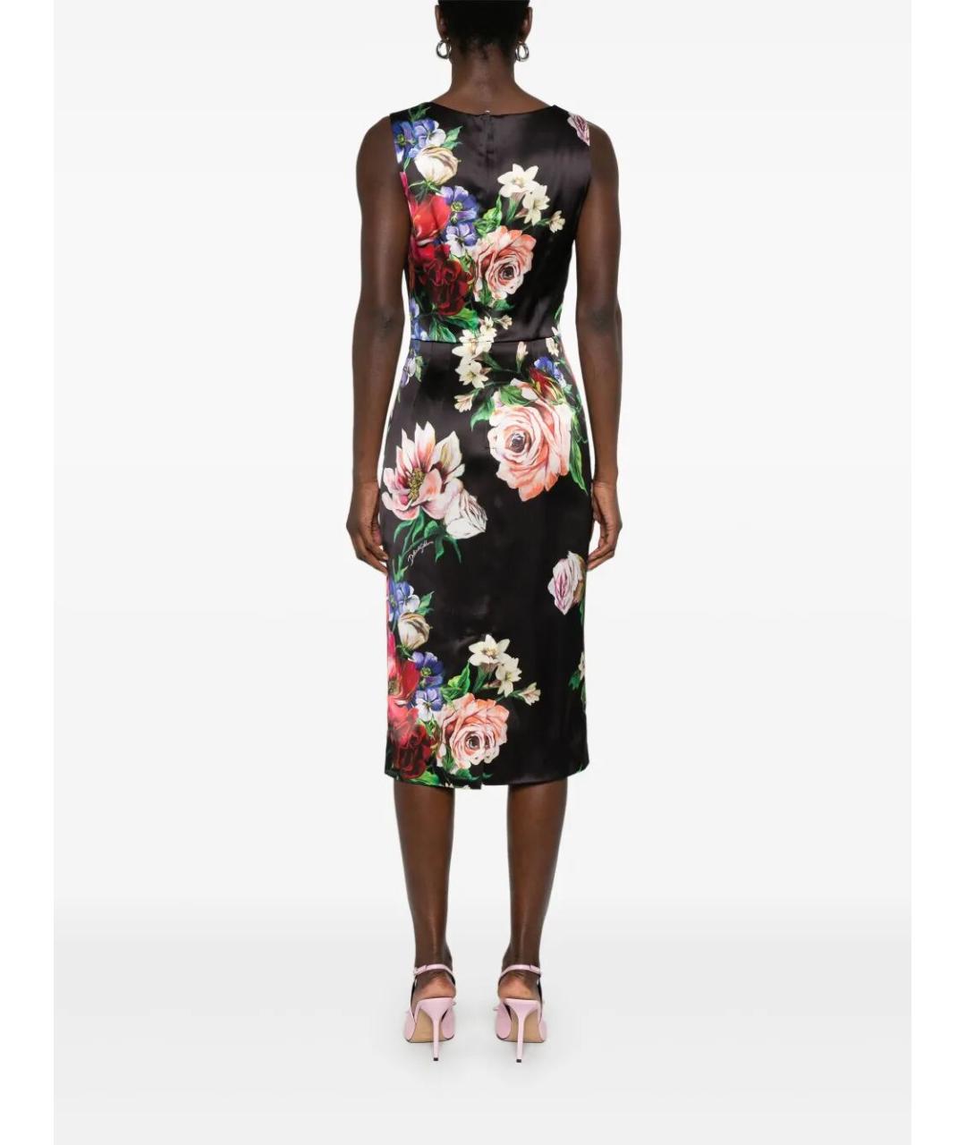 DOLCE&GABBANA Черное вискозное повседневное платье, фото 3