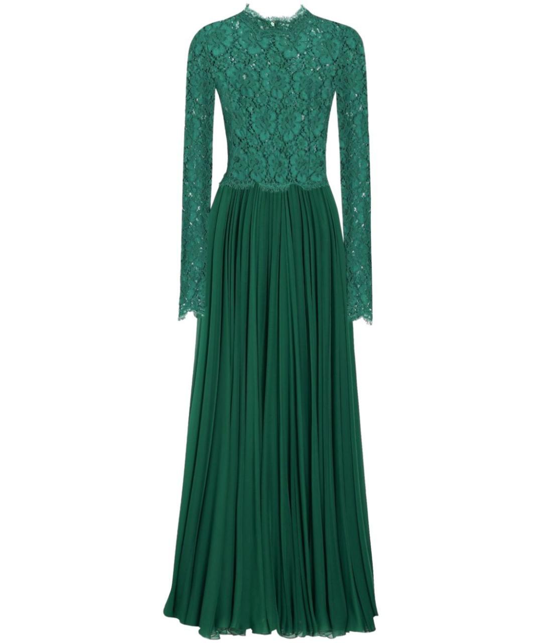 DOLCE&GABBANA Зеленые шелковое вечернее платье, фото 1