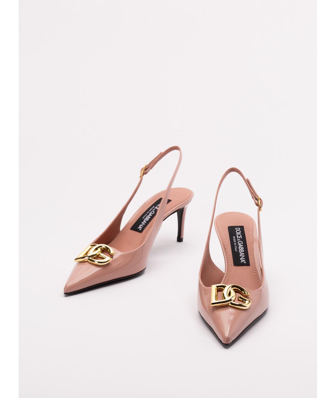 DOLCE&GABBANA Розовые туфли из лакированной кожи, фото 2