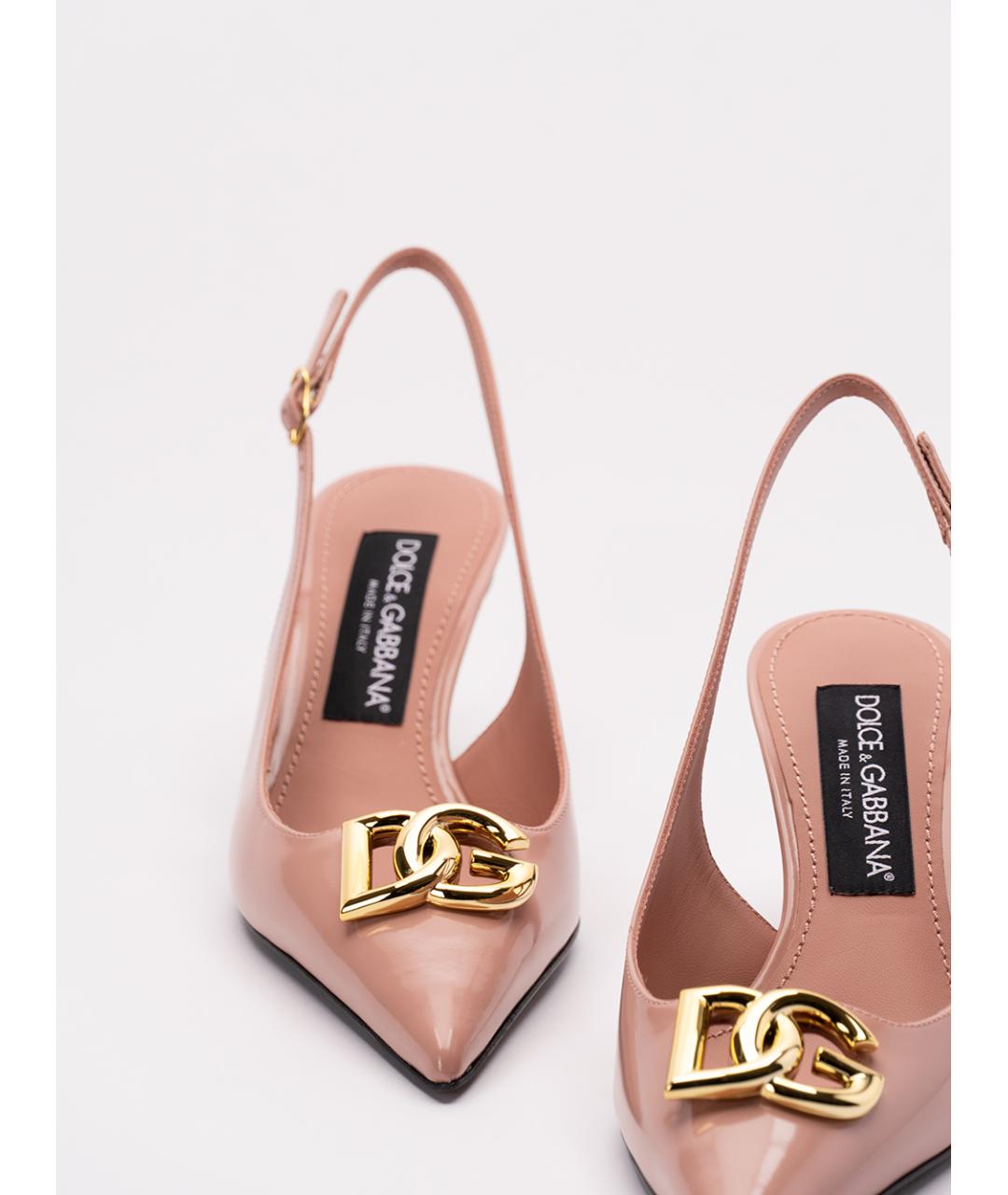 DOLCE&GABBANA Розовые туфли из лакированной кожи, фото 5