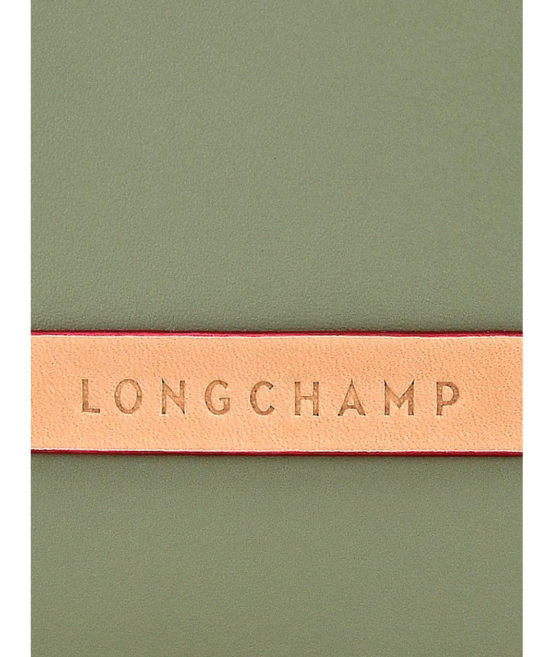 LONGCHAMP Зеленая кожаная сумка тоут, фото 4