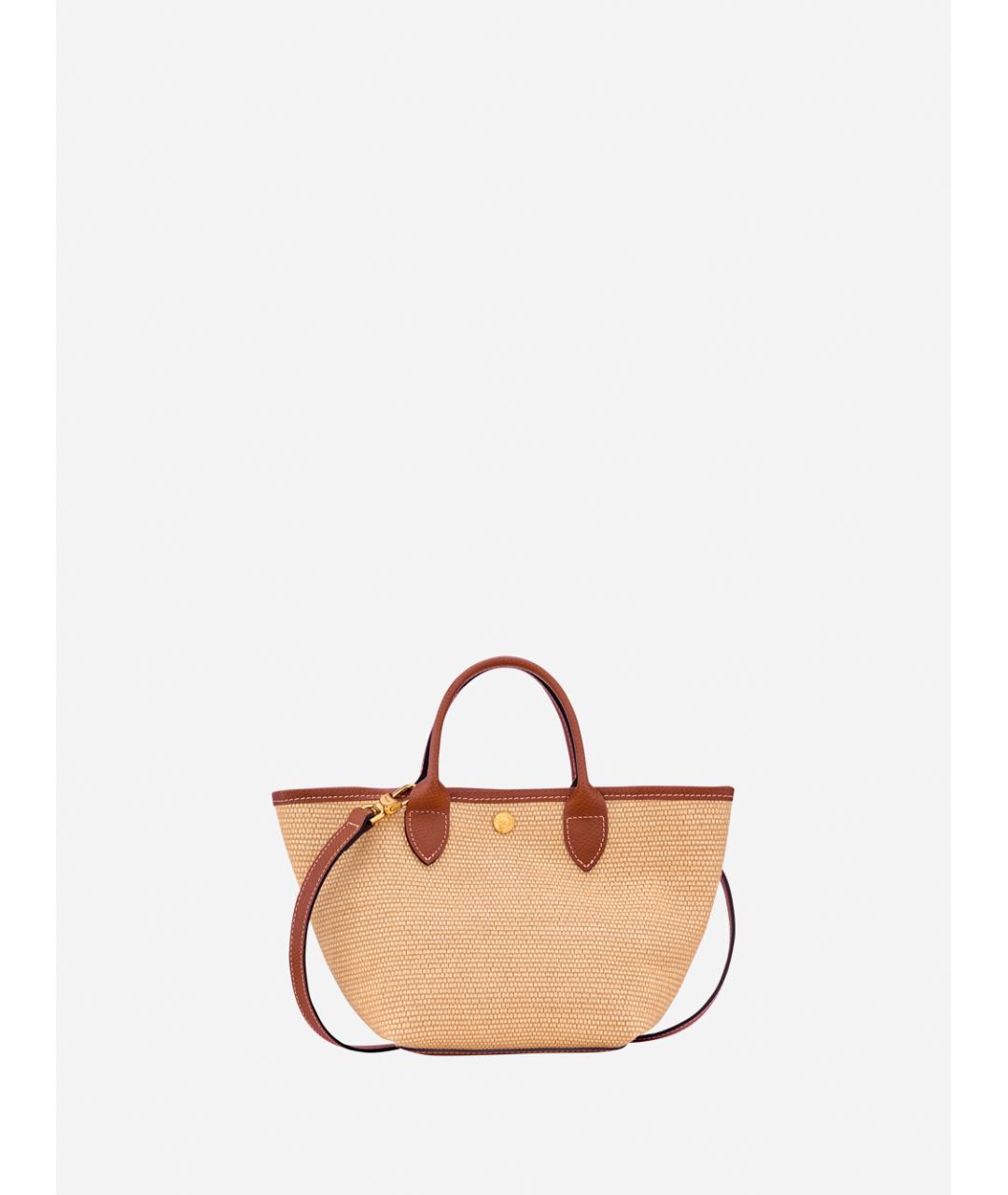 LONGCHAMP Бежевая плетеная пляжная сумка, фото 2