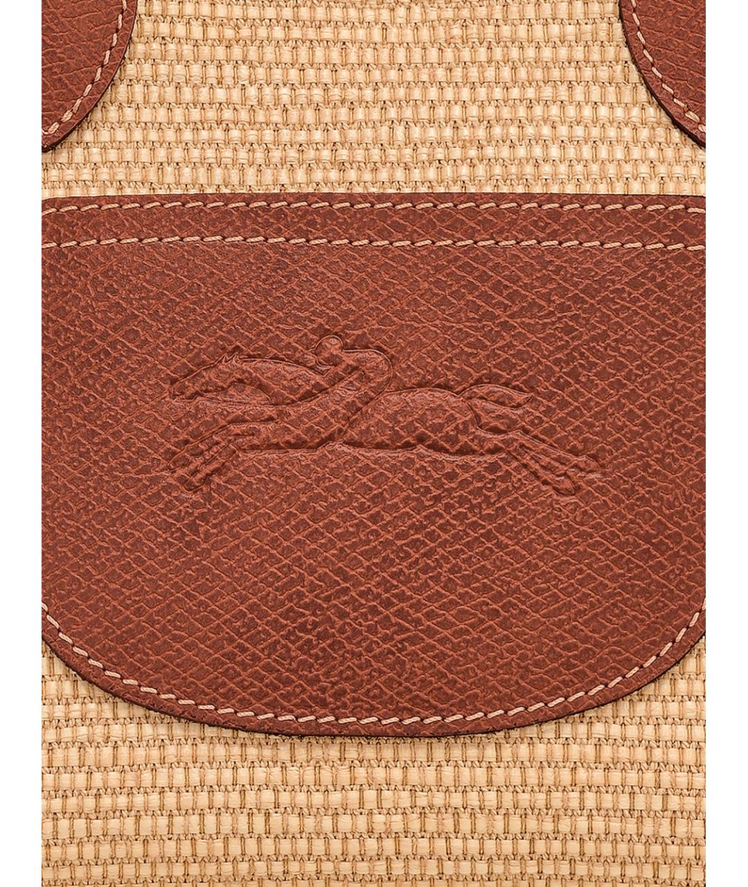 LONGCHAMP Бежевая плетеная пляжная сумка, фото 4