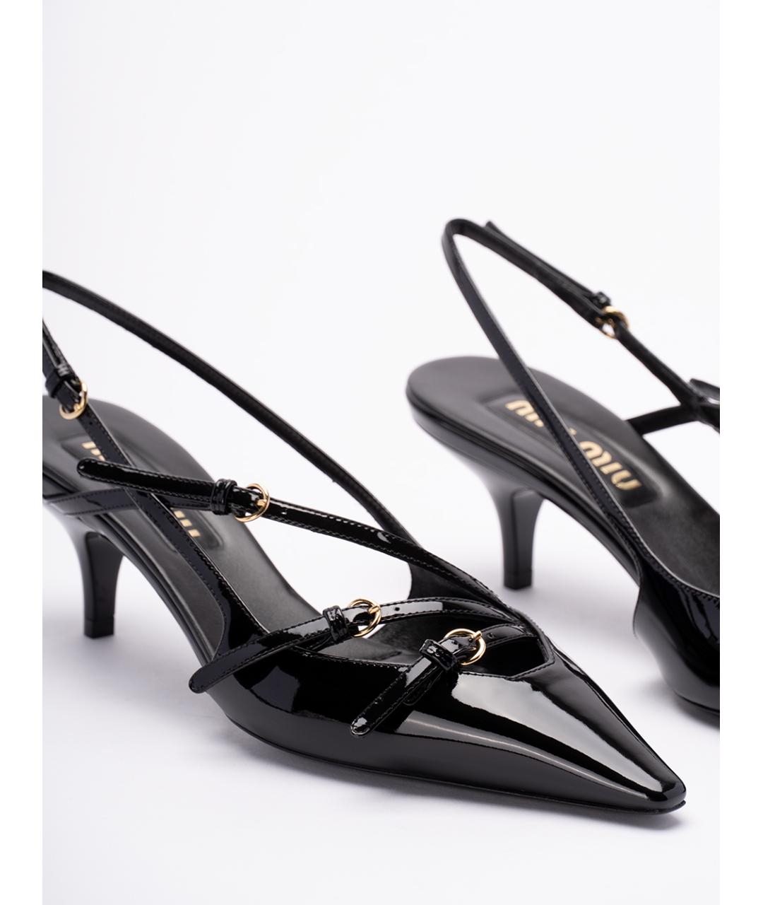 MIU MIU Черные кожаные туфли, фото 5