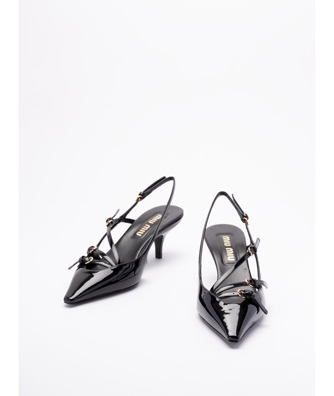 MIU MIU Черные кожаные туфли, фото 2