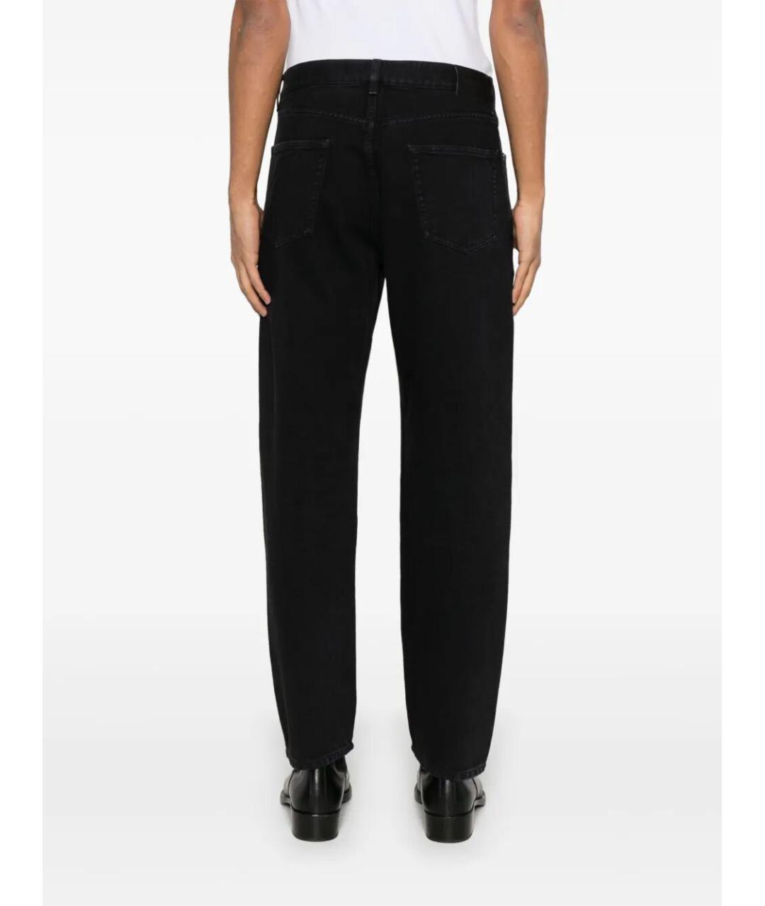 SAINT LAURENT Черные хлопковые прямые джинсы, фото 5