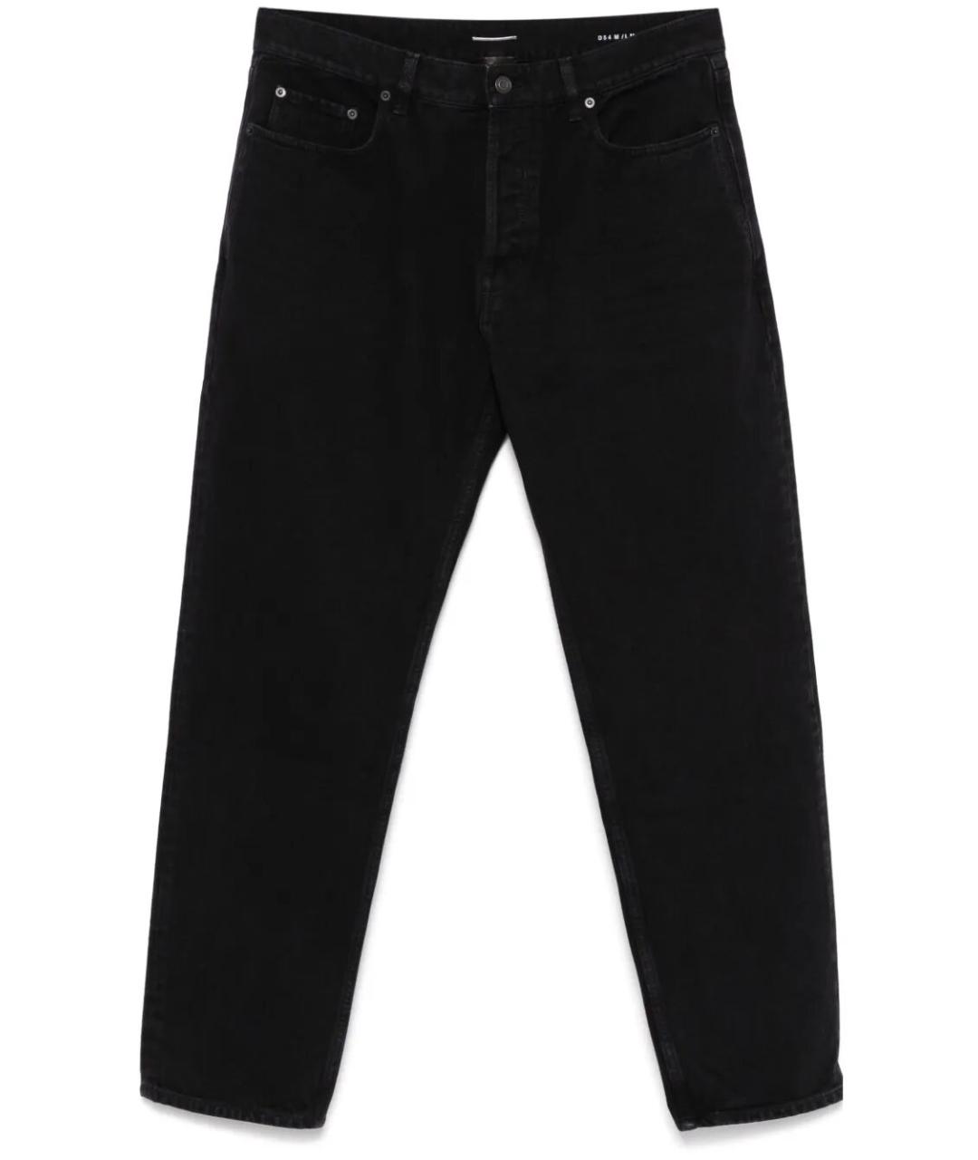 SAINT LAURENT Черные хлопковые прямые джинсы, фото 1