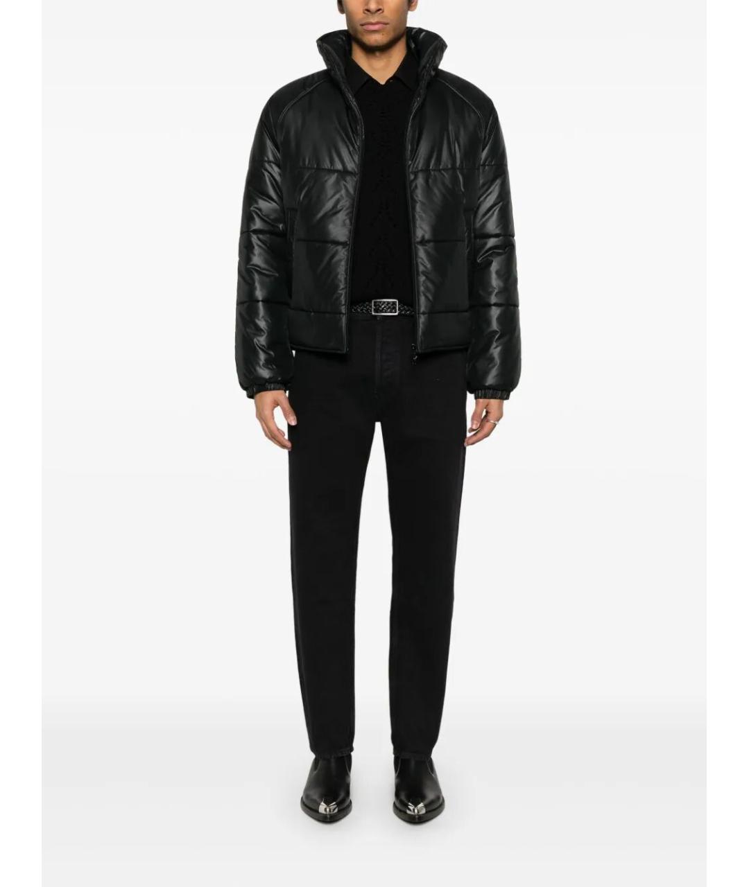 SAINT LAURENT Черные хлопковые прямые джинсы, фото 2