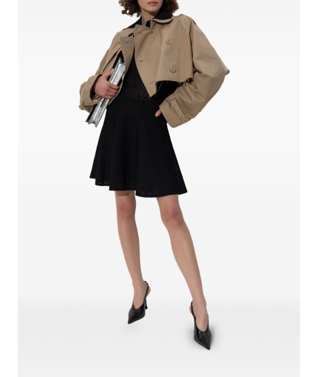 GIVENCHY Черное вискозное повседневное платье, фото 4