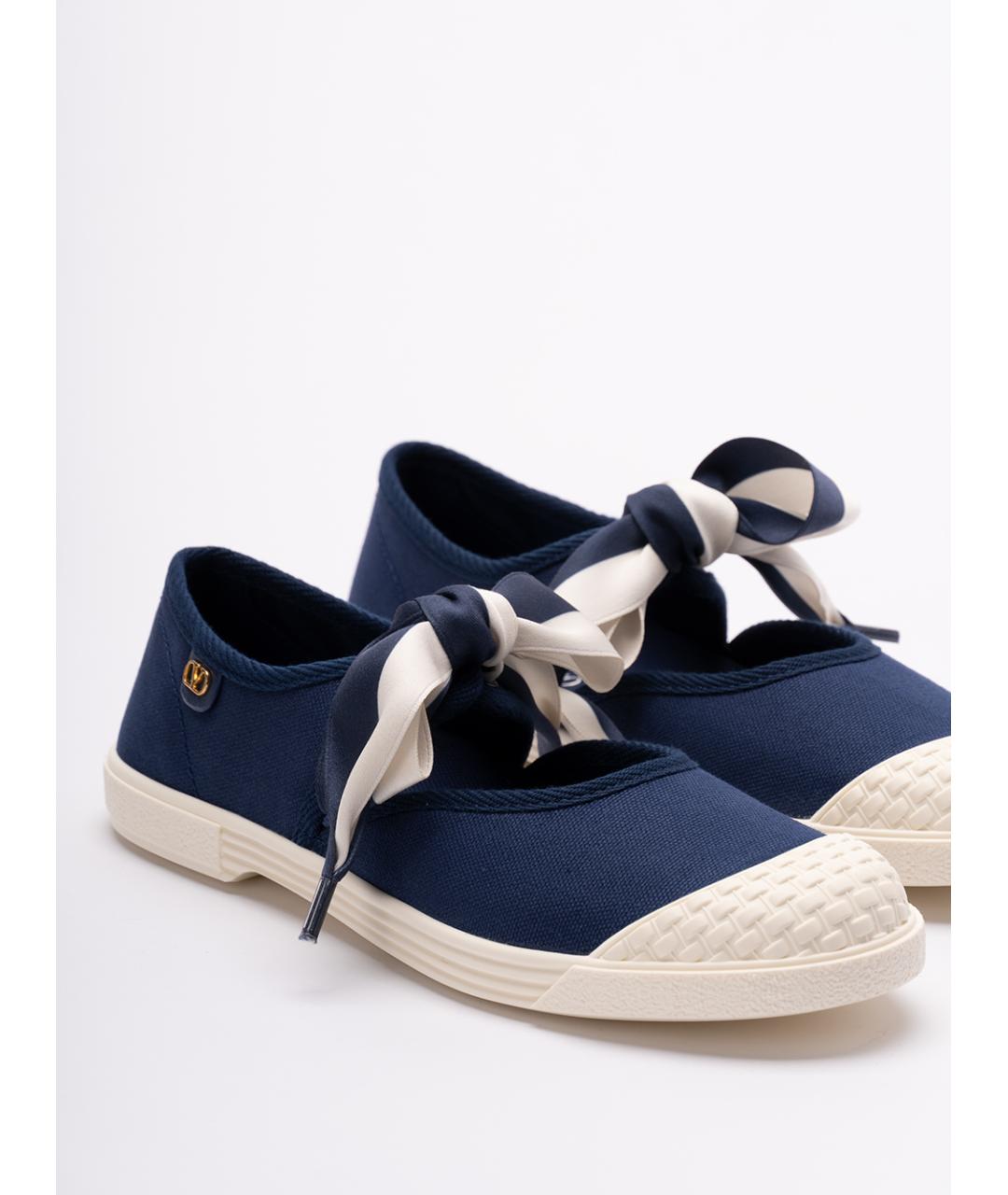 VALENTINO Синие текстильные кеды, фото 5