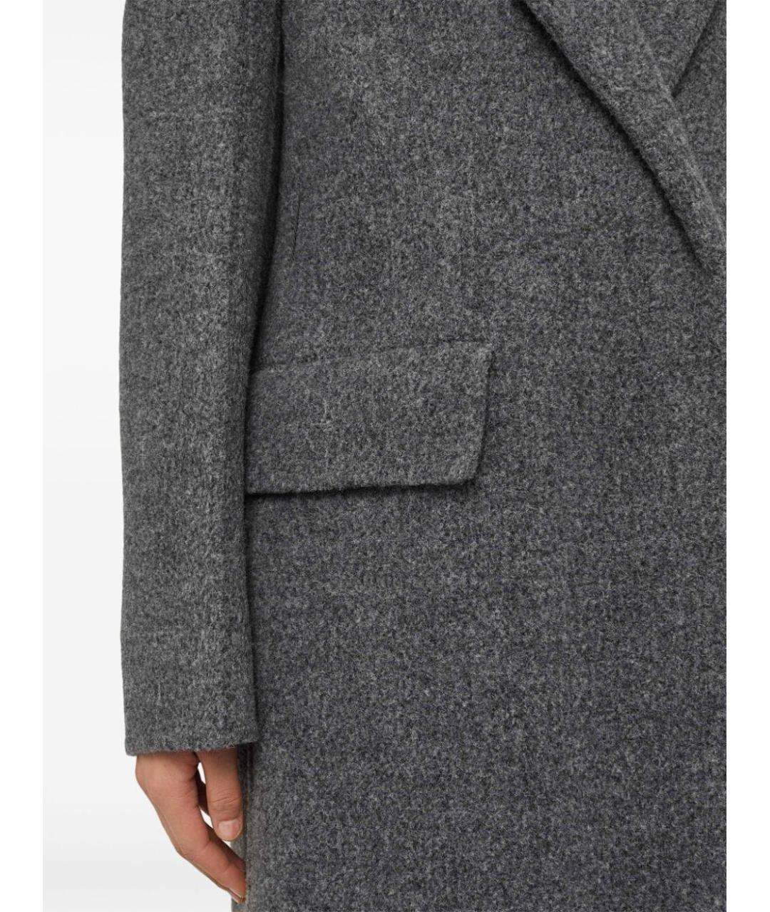 JIL SANDER Серое шерстяное пальто, фото 4