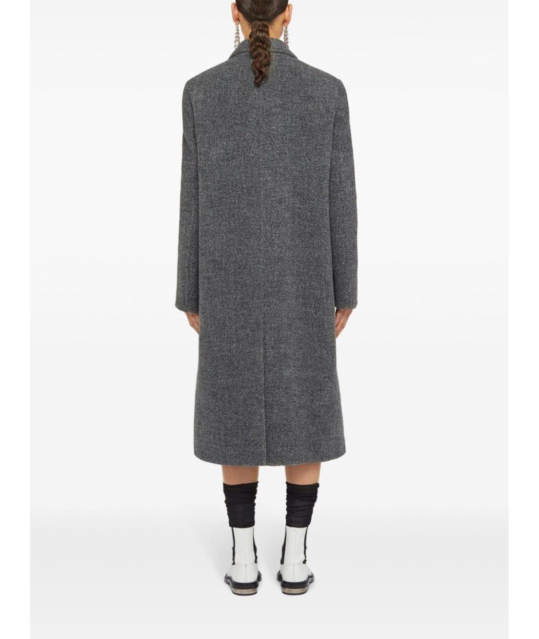JIL SANDER Серое шерстяное пальто, фото 3