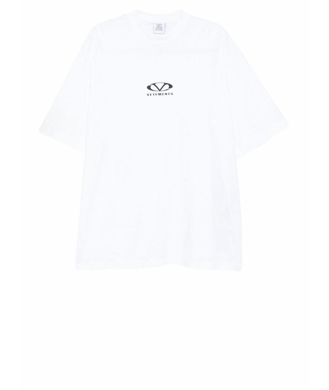 VETEMENTS Белая хлопковая футболка, фото 1