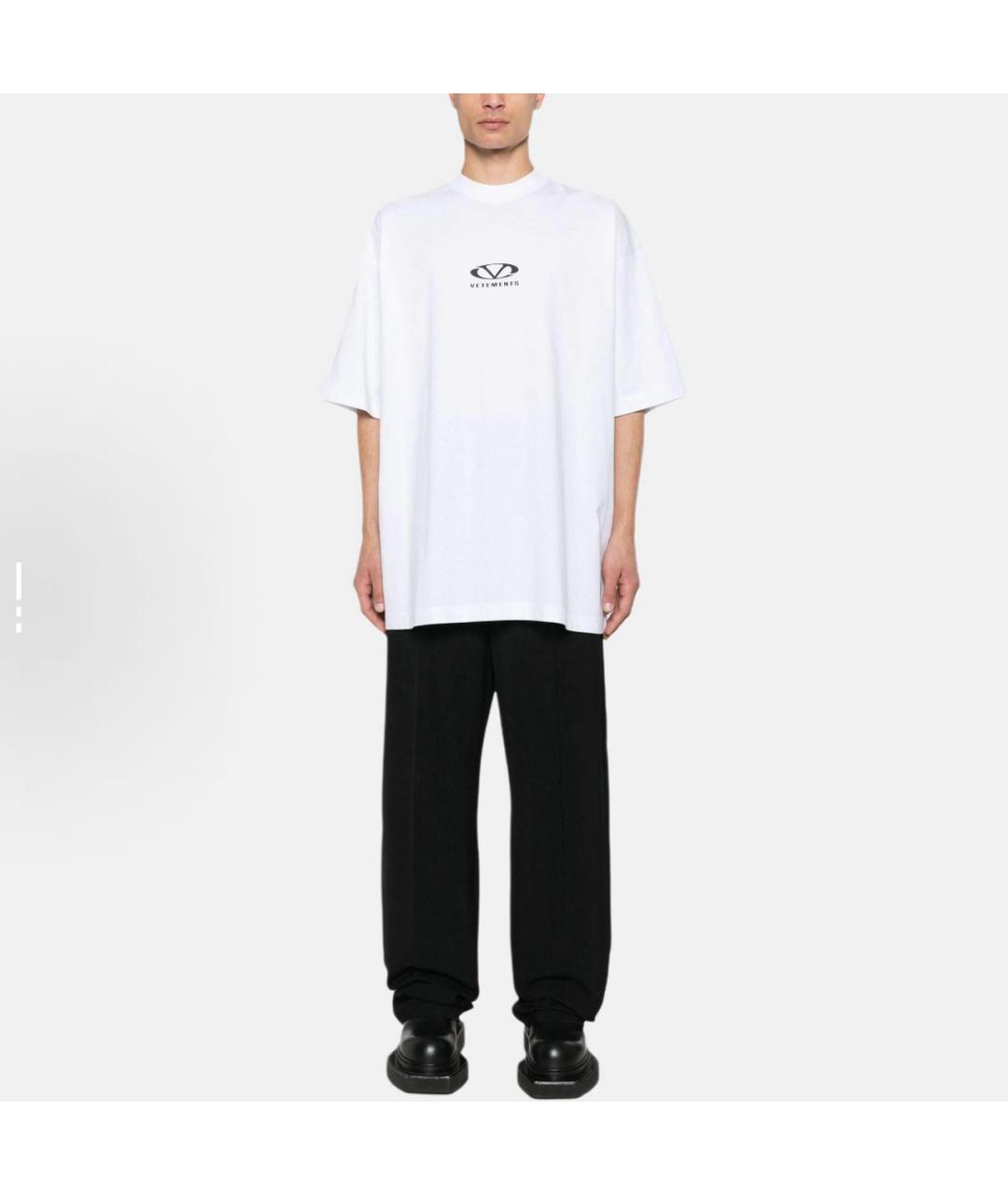 VETEMENTS Белая хлопковая футболка, фото 2