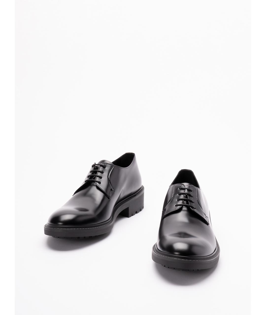 SAINT LAURENT Черные кожаные туфли, фото 2