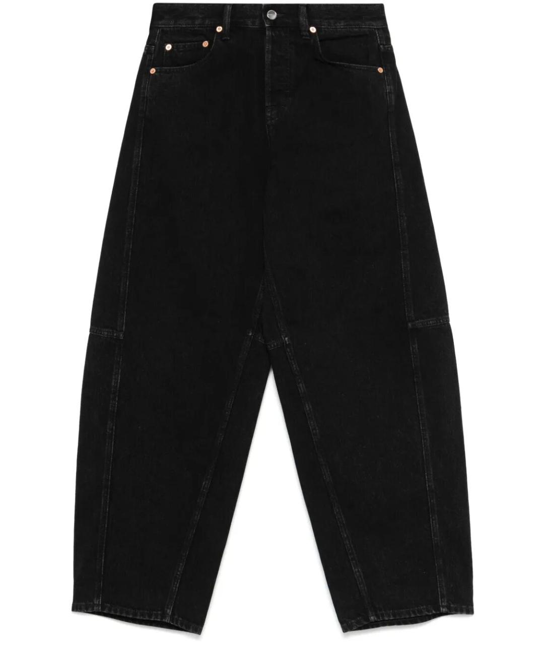 GUCCI Черные хлопковые прямые джинсы, фото 1