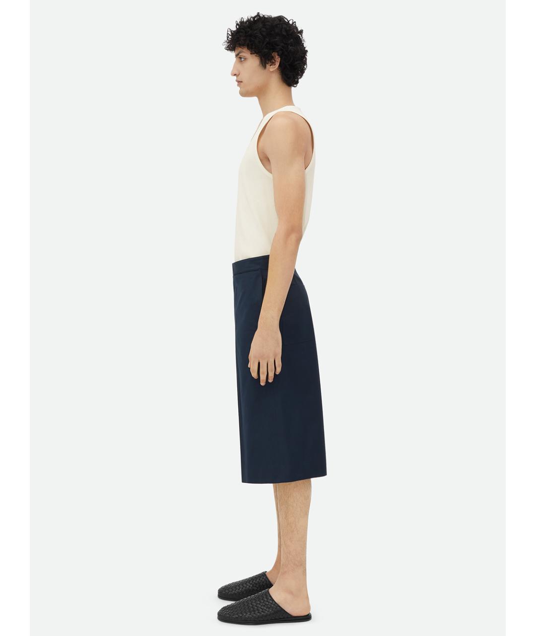 BOTTEGA VENETA Синие хлопковые шорты, фото 4