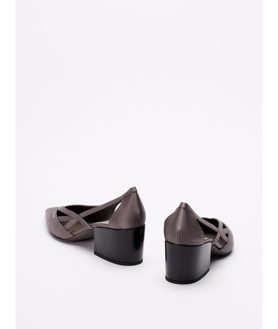PRADA Антрацитовые текстильные туфли, фото 3