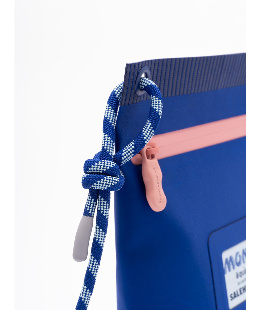 MONCLER Синяя синтетическая сумка на плечо, фото 4