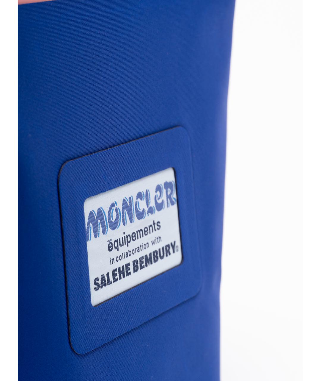 MONCLER Синяя синтетическая сумка на плечо, фото 5