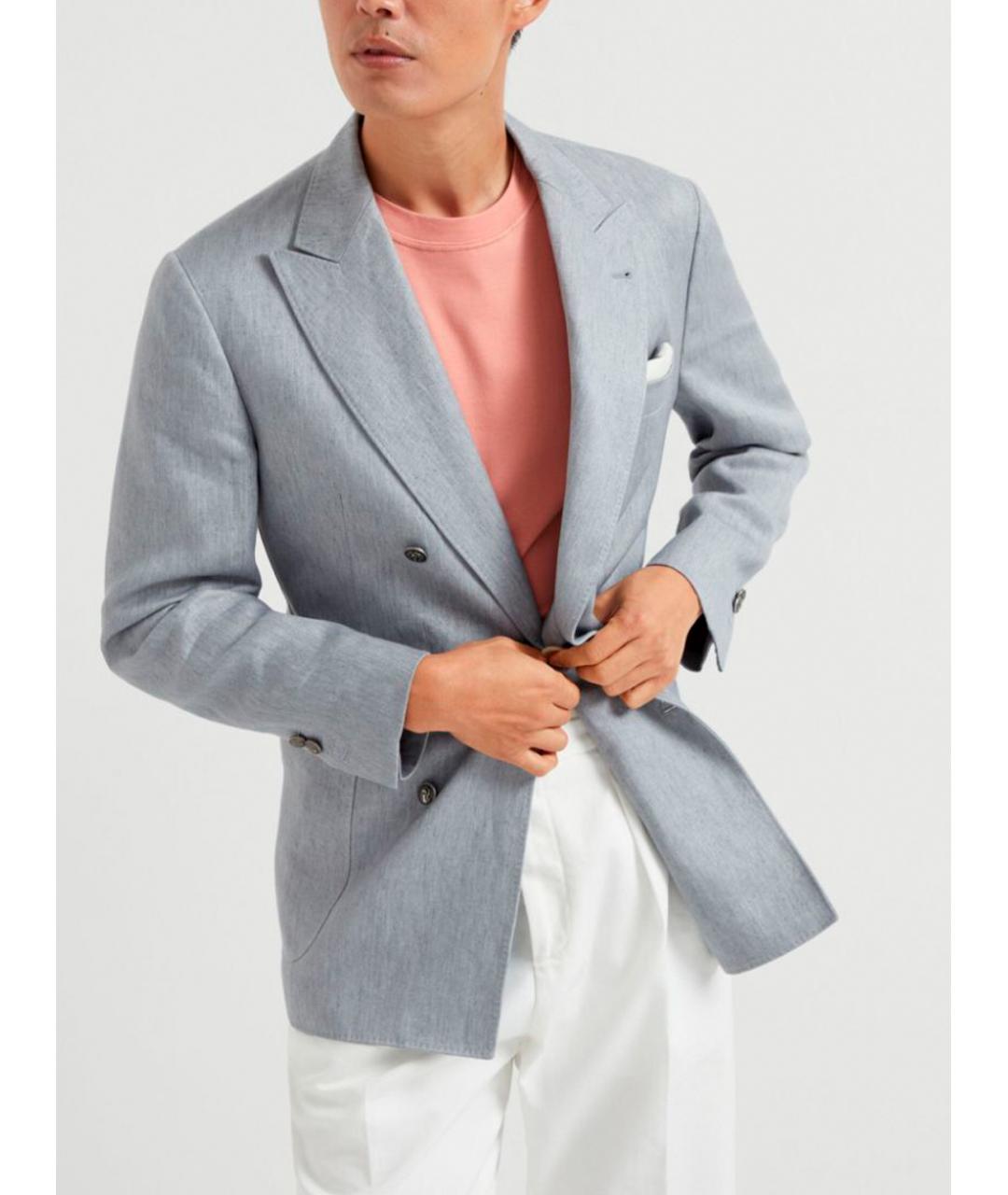 BRUNELLO CUCINELLI Коралловая хлопковая футболка, фото 6