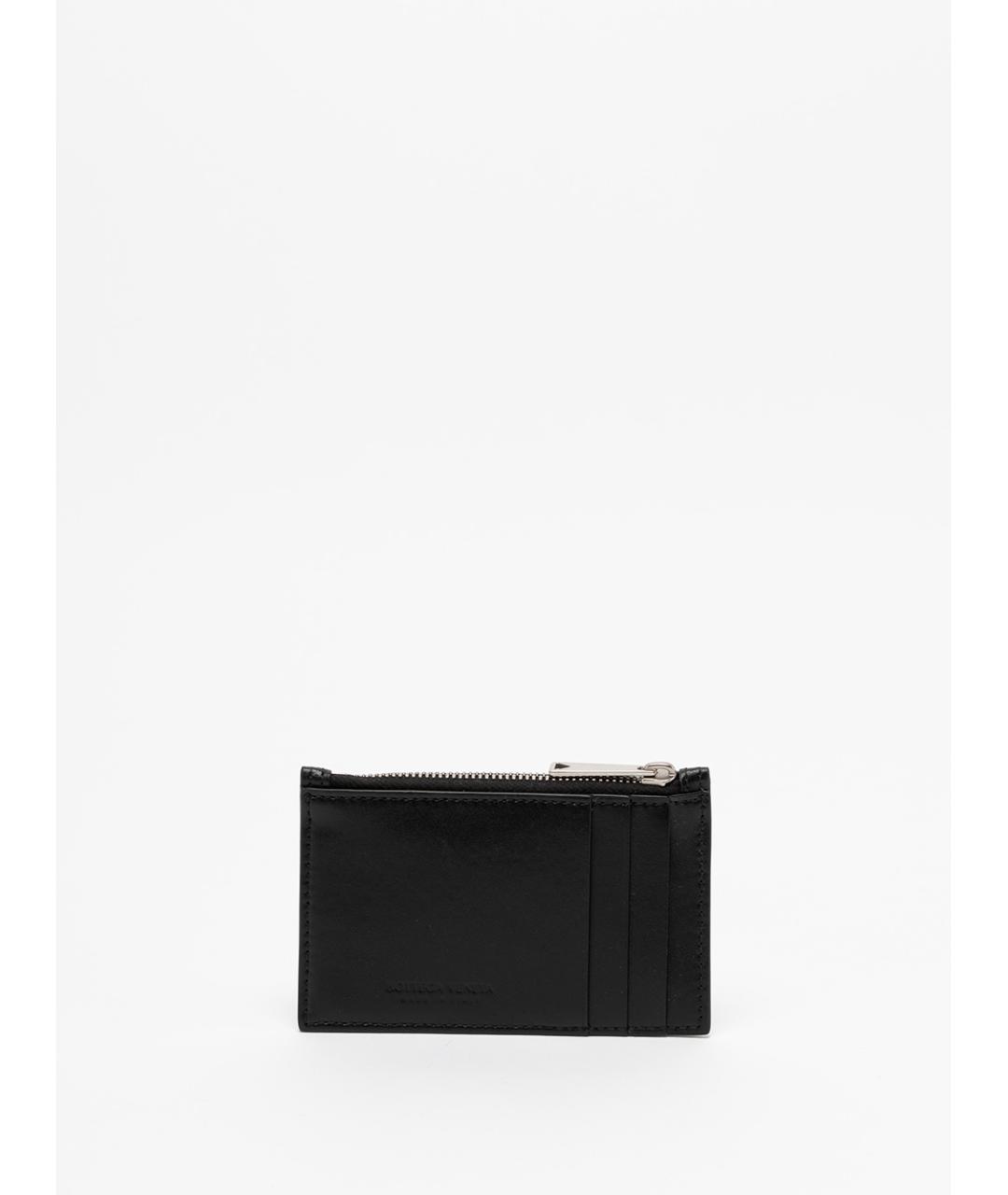 BOTTEGA VENETA Черный кожаный кардхолдер, фото 2