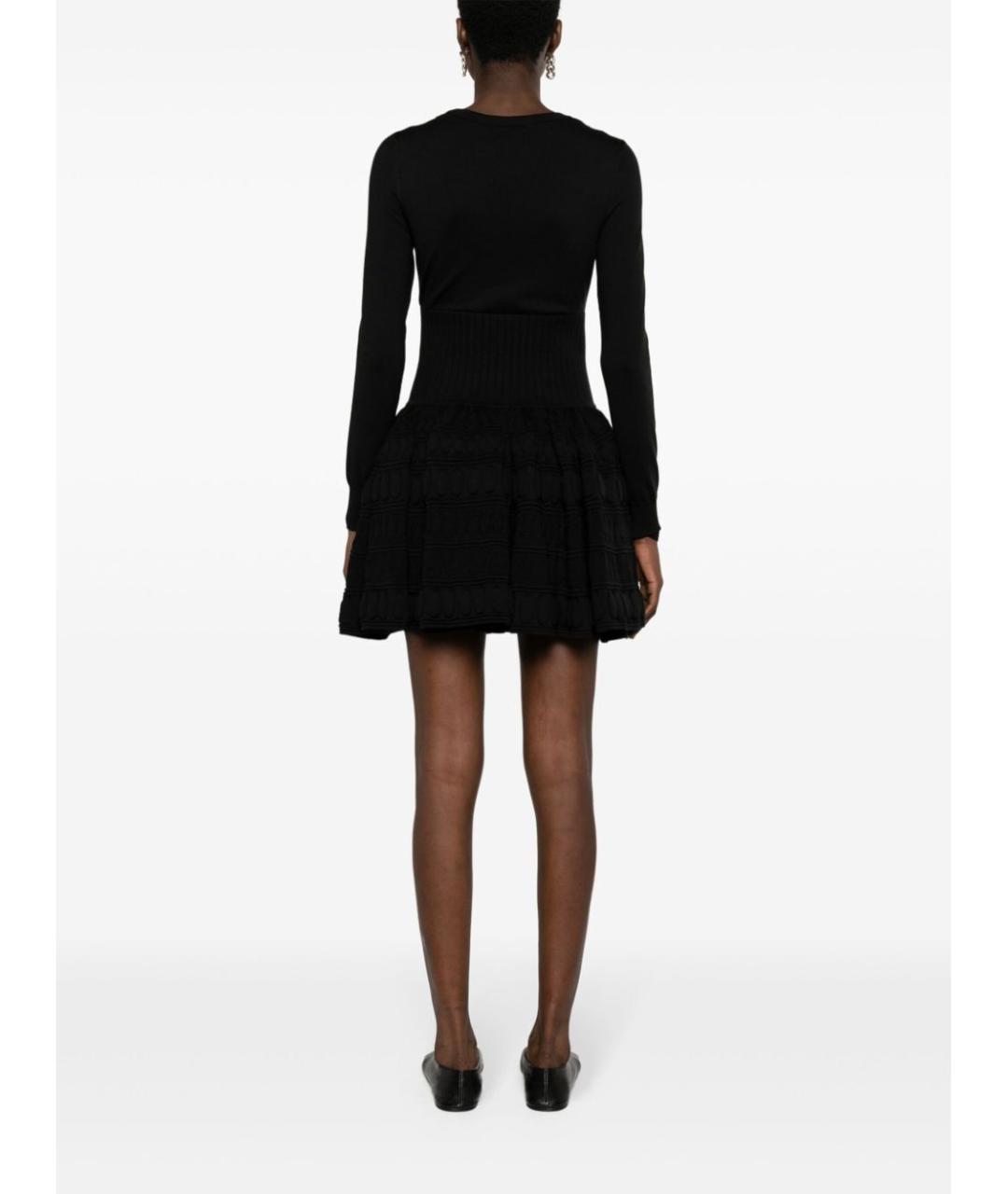 ALAIA Черное шерстяное повседневное платье, фото 4