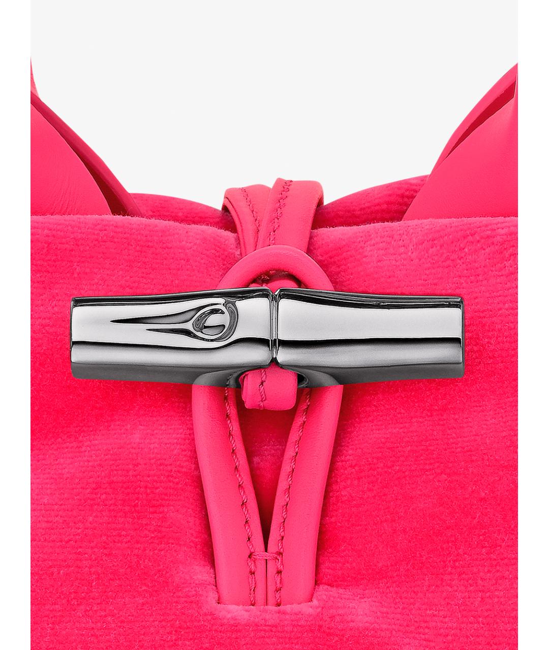 LONGCHAMP Розовая хлопковая сумка тоут, фото 4