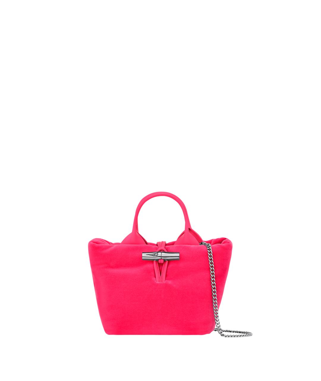 LONGCHAMP Розовая хлопковая сумка тоут, фото 1