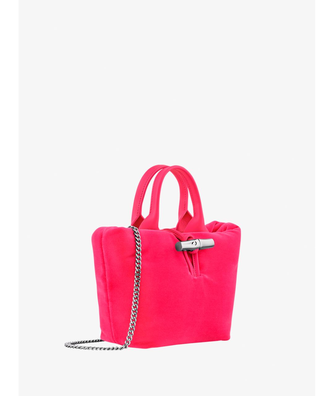 LONGCHAMP Розовая хлопковая сумка тоут, фото 3