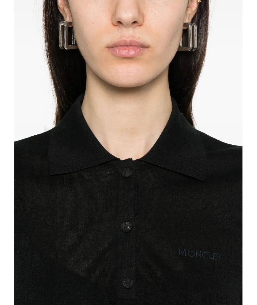 MONCLER Черная хлопковая футболка, фото 3