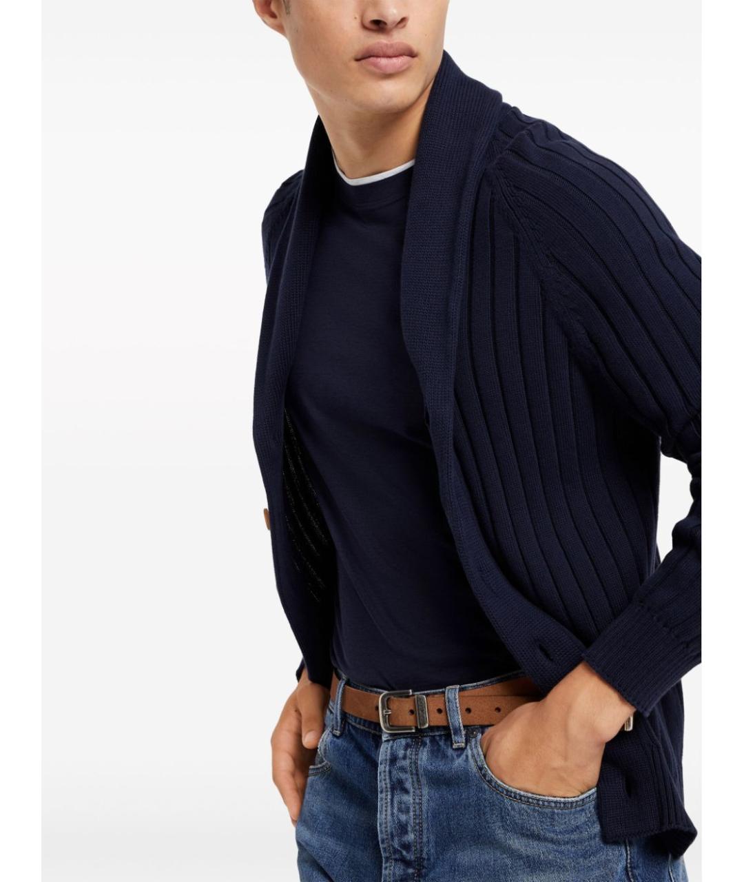 BRUNELLO CUCINELLI Синяя футболка, фото 5