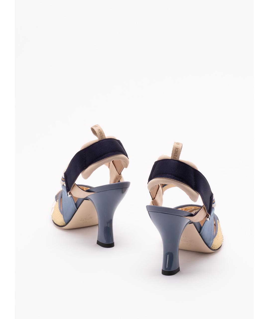 FENDI Мульти синтетические туфли, фото 3