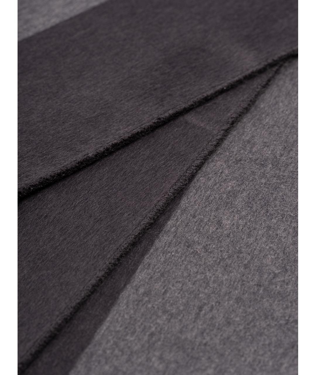 SAINT LAURENT Антрацитовый шелковый шарф, фото 3