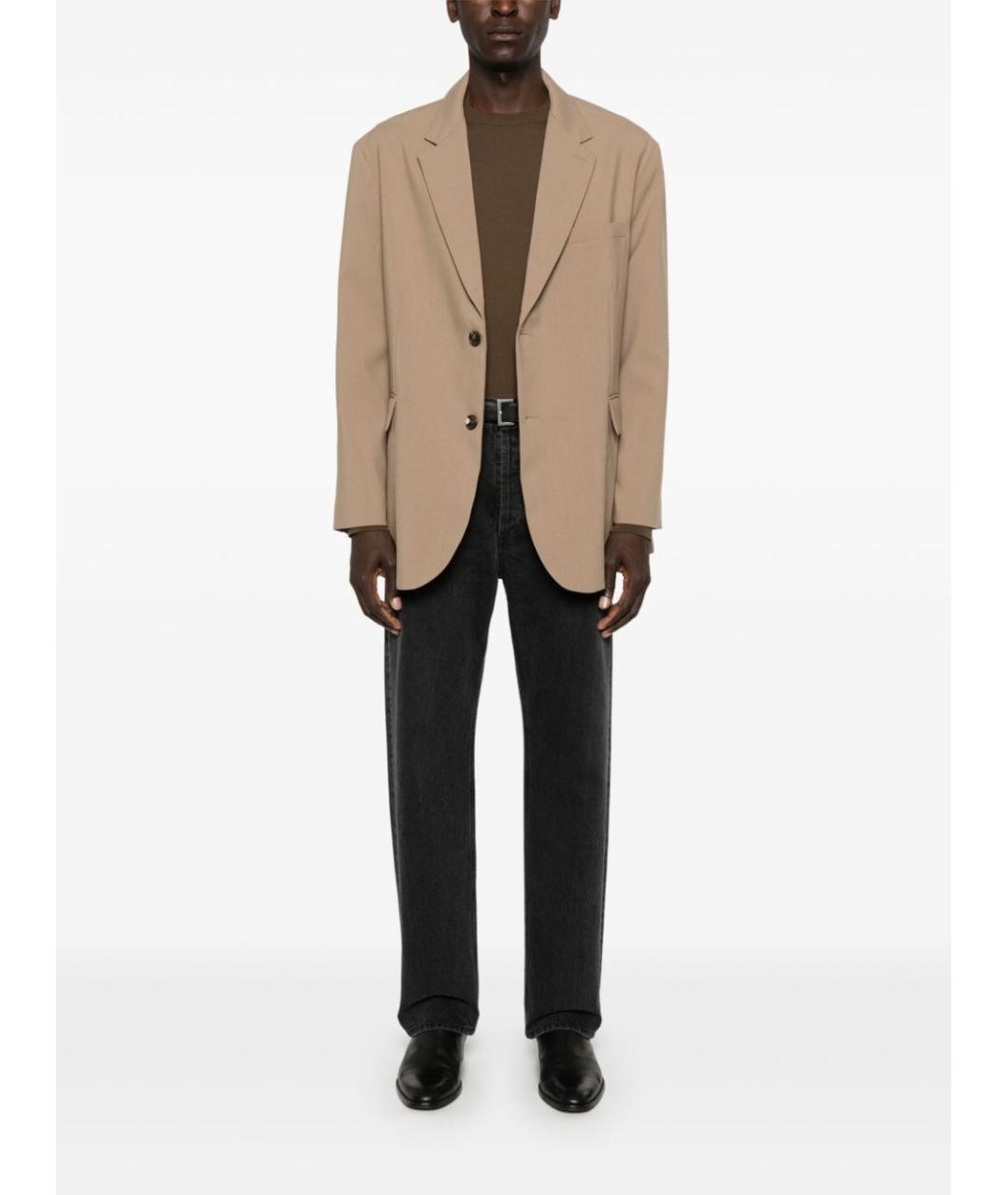 SAINT LAURENT Черные хлопковые прямые джинсы, фото 2