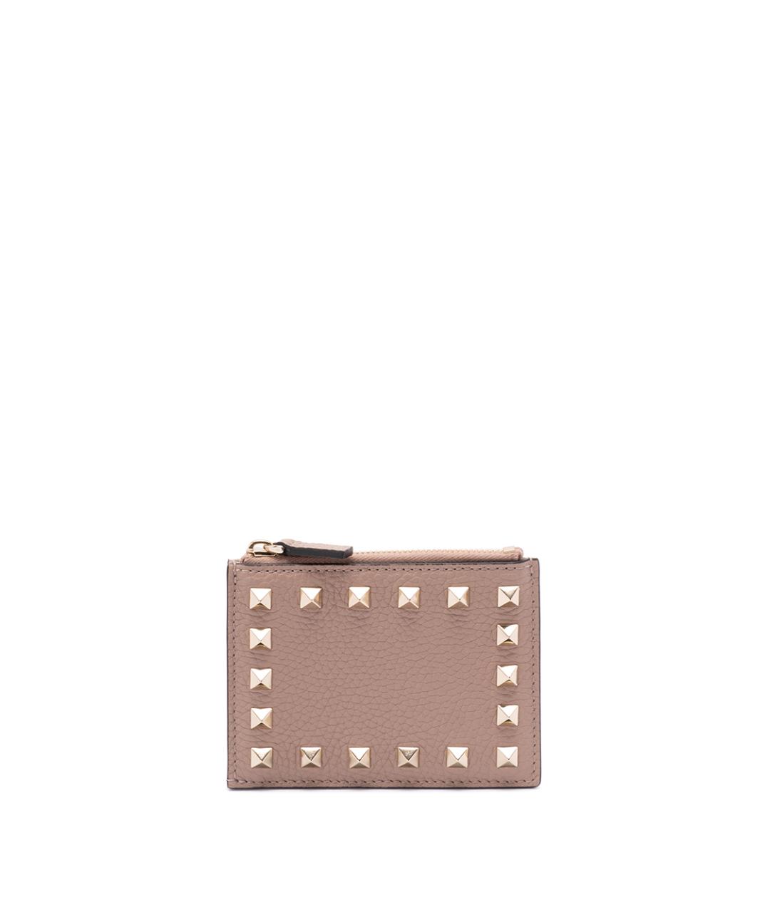 VALENTINO Розовый кожаный кошелек, фото 1
