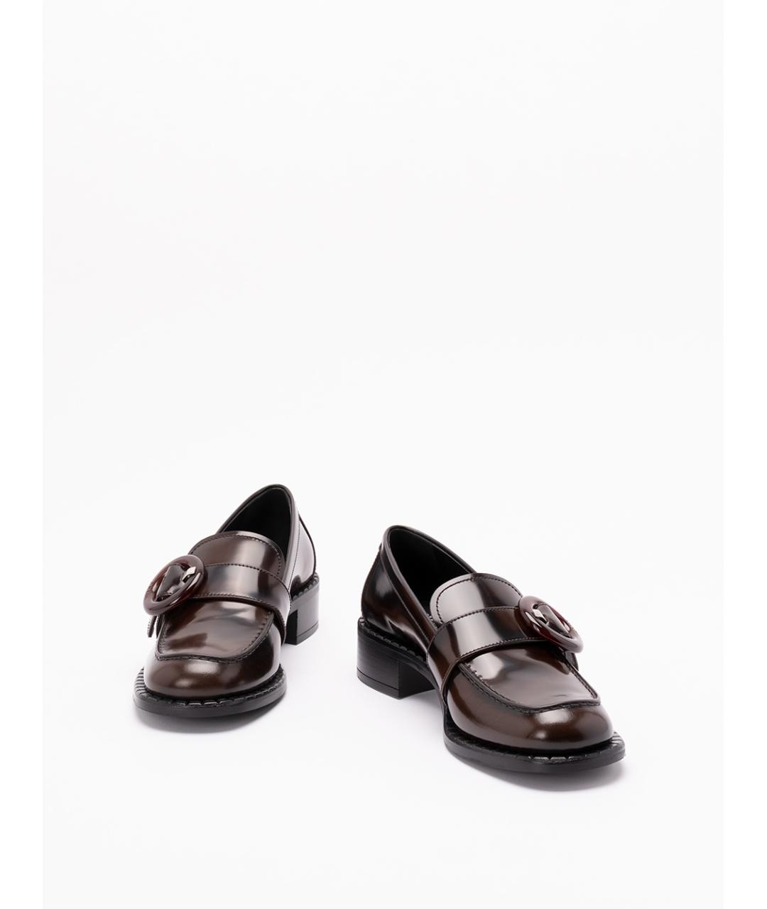 PRADA Коричневые кожаные лоферы, фото 2