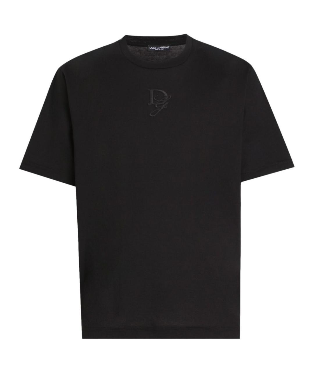 DOLCE&GABBANA Черная хлопковая футболка, фото 1