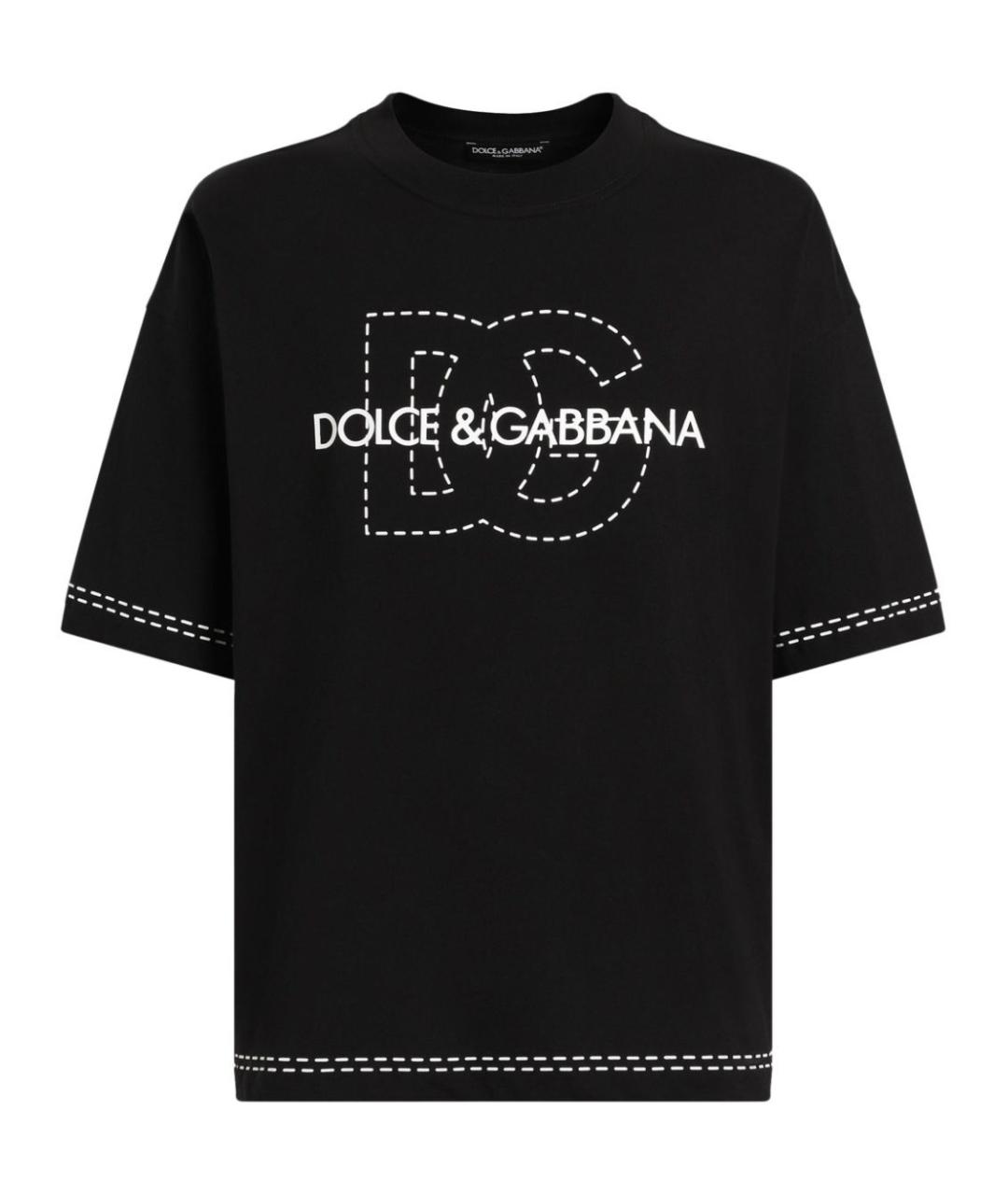 DOLCE&GABBANA Черная хлопковая футболка, фото 1