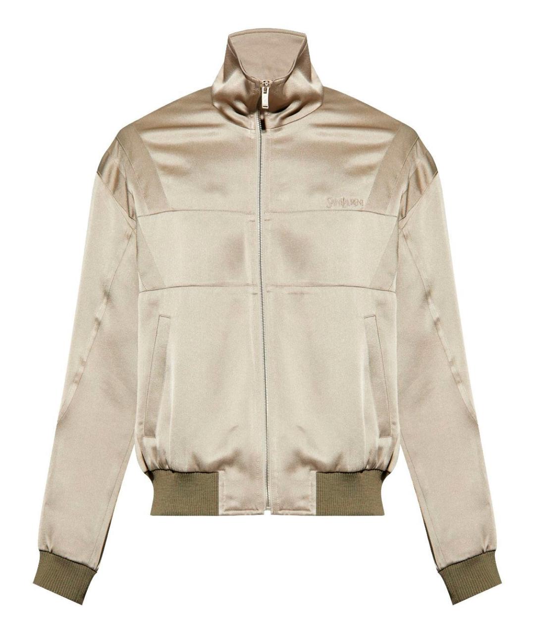 SAINT LAURENT Хаки ацетатная куртка, фото 1