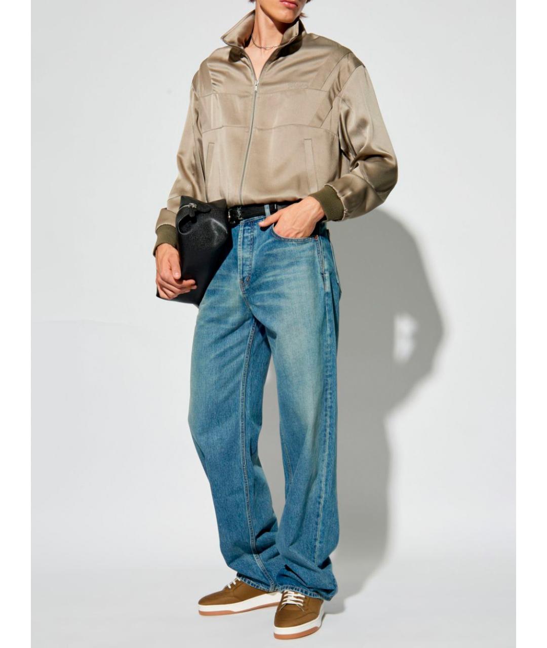 SAINT LAURENT Хаки ацетатная куртка, фото 2