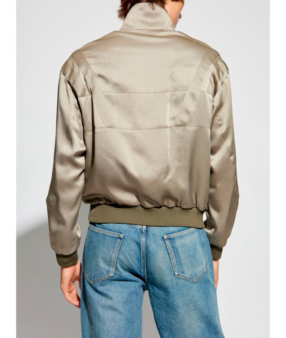 SAINT LAURENT Хаки ацетатная куртка, фото 5