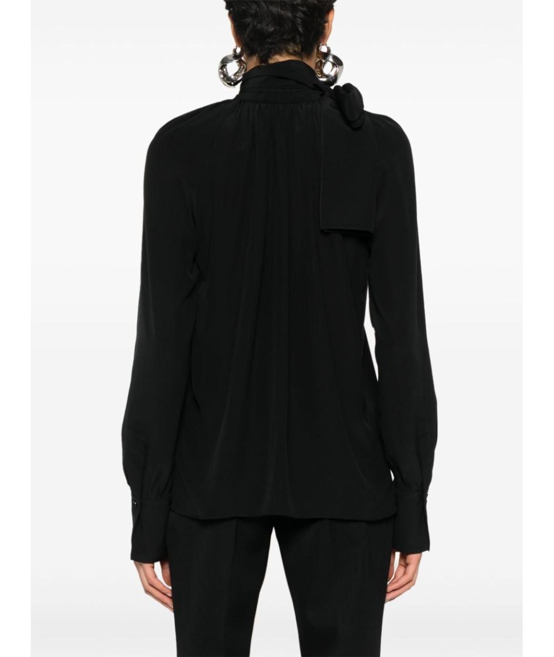 GIVENCHY Черная шелковая блузы, фото 3