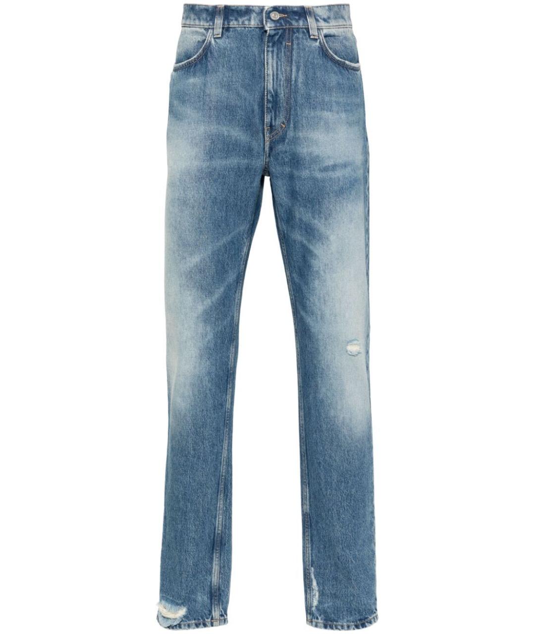 GIVENCHY Голубые хлопковые прямые джинсы, фото 1