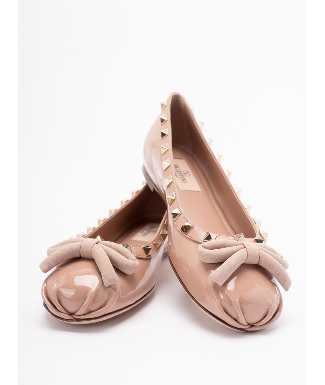 VALENTINO Розовые балетки из лакированной кожи, фото 5