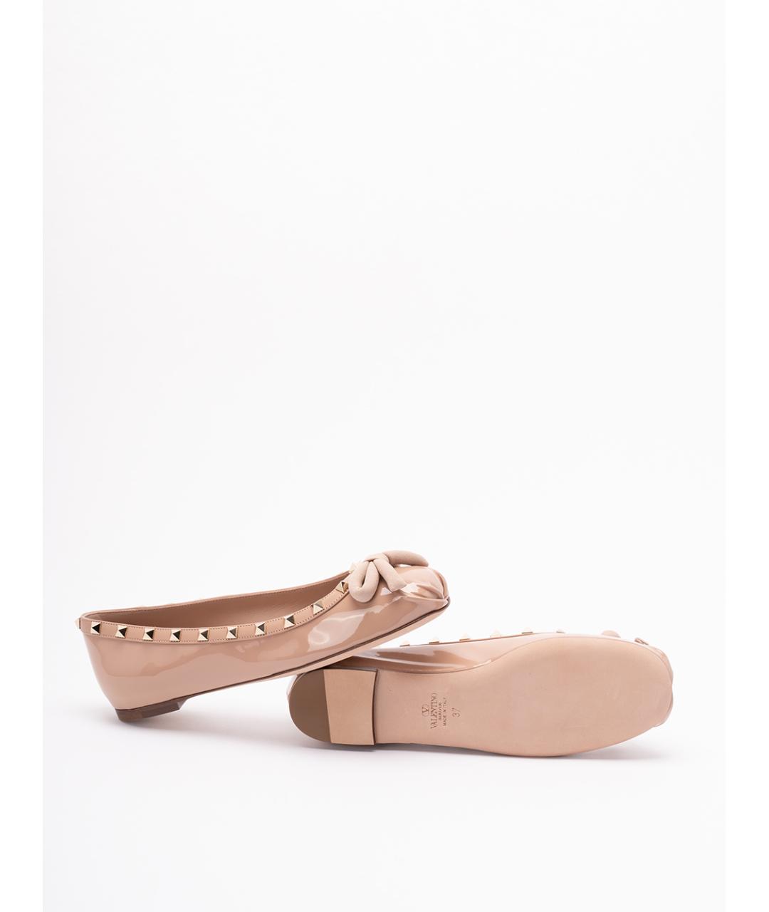 VALENTINO Розовые балетки из лакированной кожи, фото 4