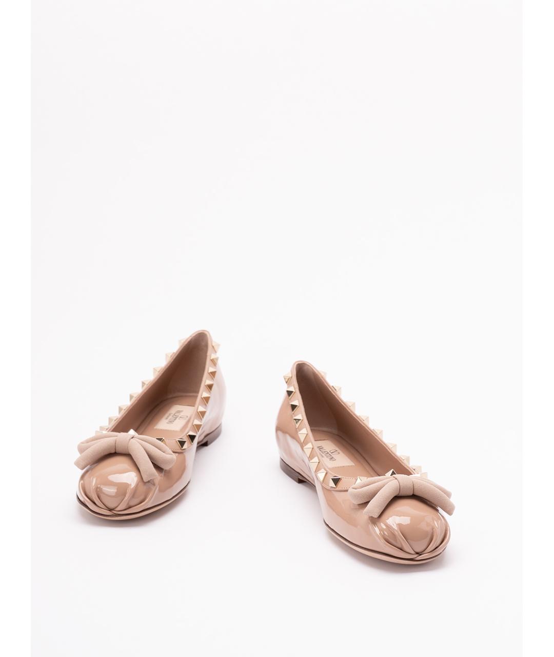 VALENTINO Розовые балетки из лакированной кожи, фото 2