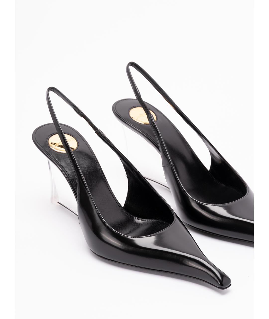 SAINT LAURENT Черные туфли из лакированной кожи, фото 5