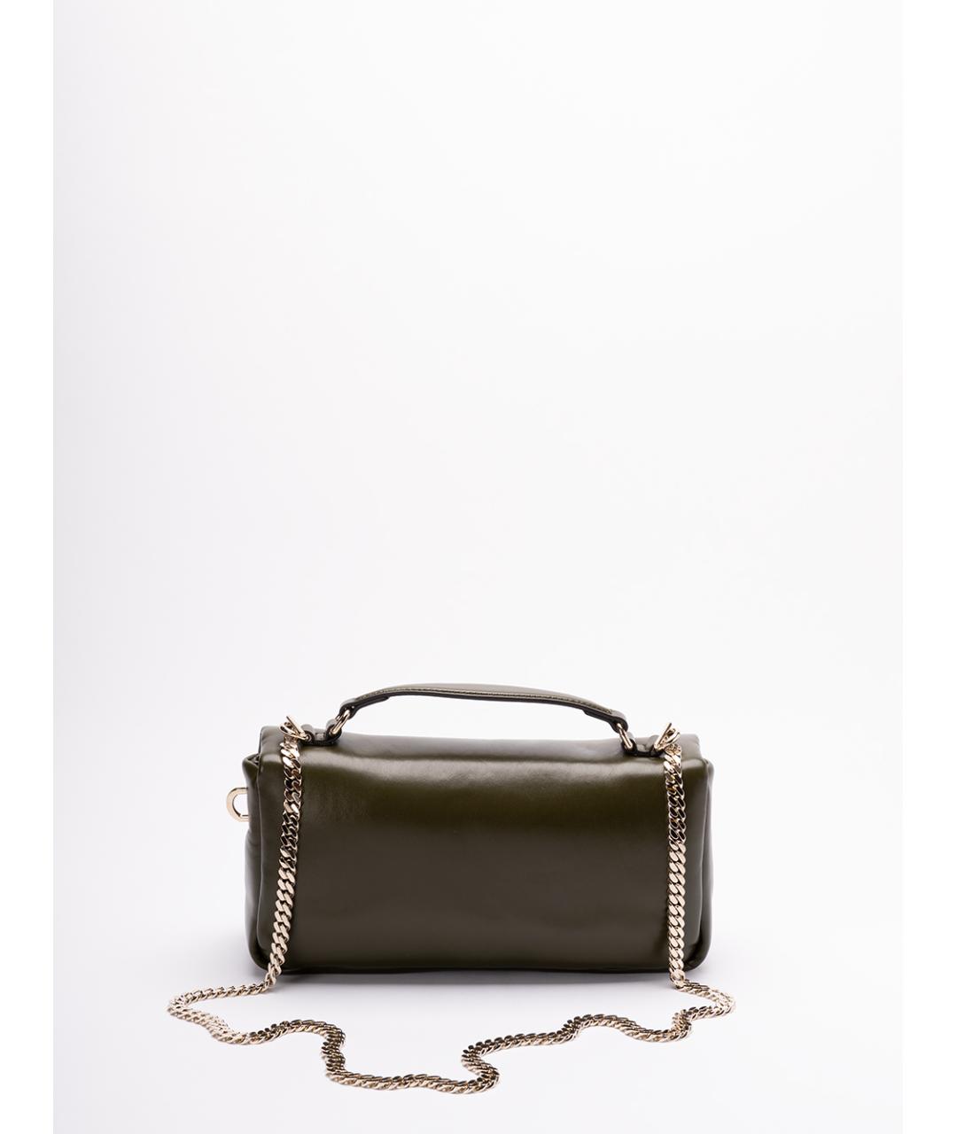 GUCCI Хаки кожаная сумка с короткими ручками, фото 2