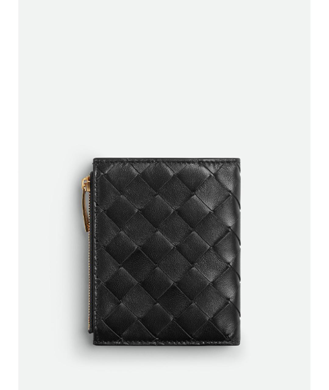 BOTTEGA VENETA Черный кожаный кошелек, фото 3